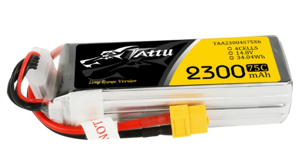 TAA23004S75X6 TATTU 2300mAh 14.8V 75C 4S1P Lipo Akku mit XT60